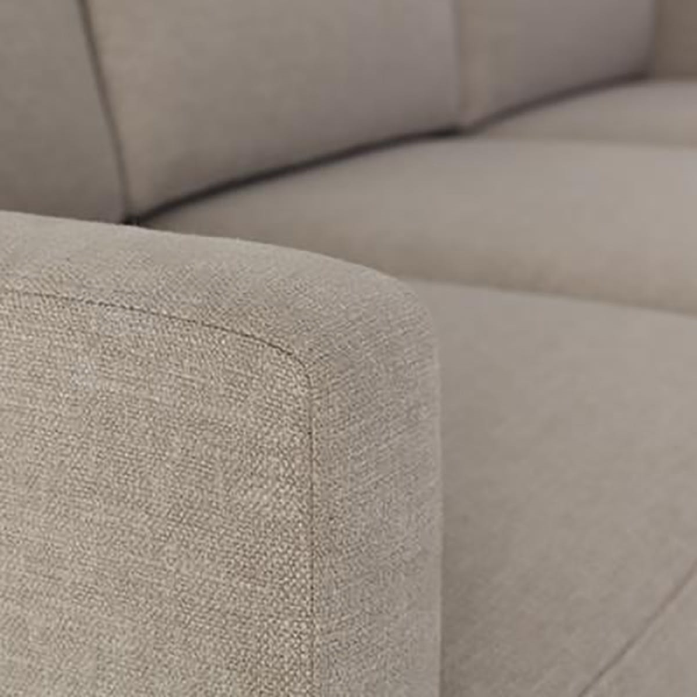 Model 01 3 Seater Linen Sofa, Pumice-2