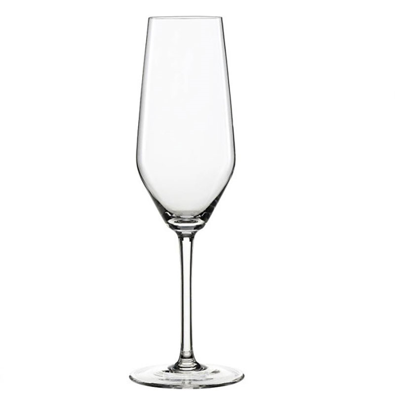 Style Set of 4 Champagne Flutes, 240ml, Clear-1