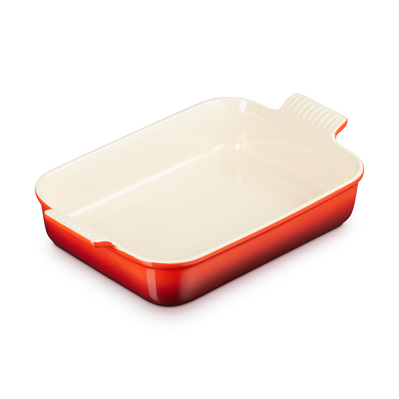 Stoneware Rectangular dish, 32 x 28cm - 3.85 litre, Cerise-2