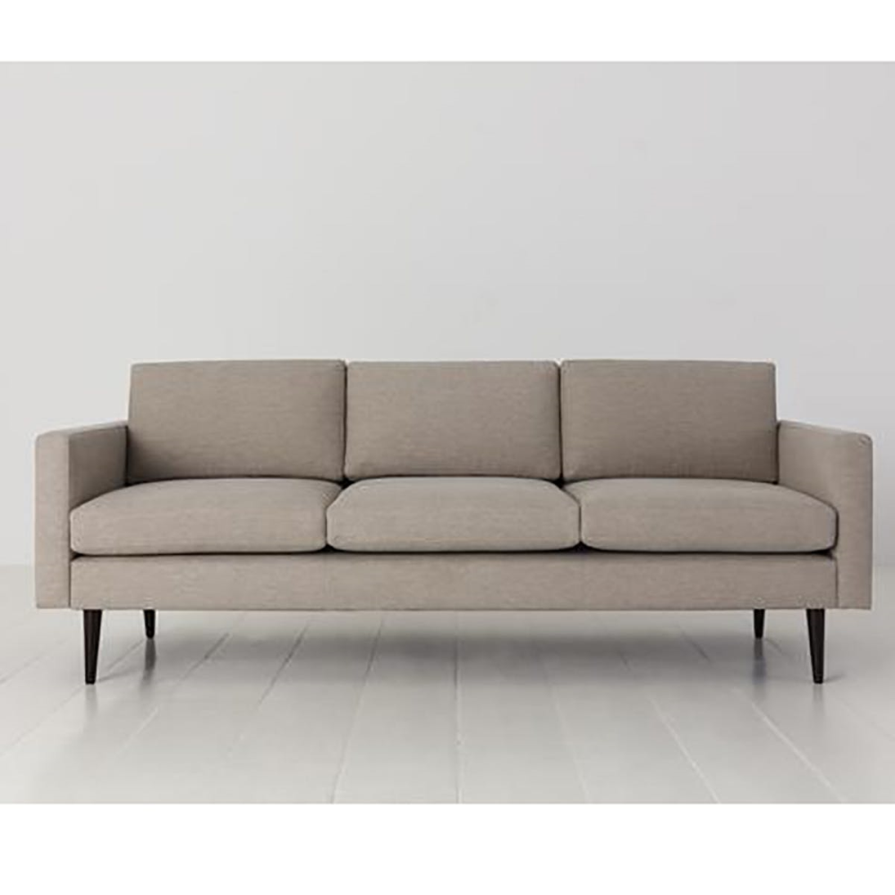 Model 01 3 Seater Linen Sofa, Pumice-1