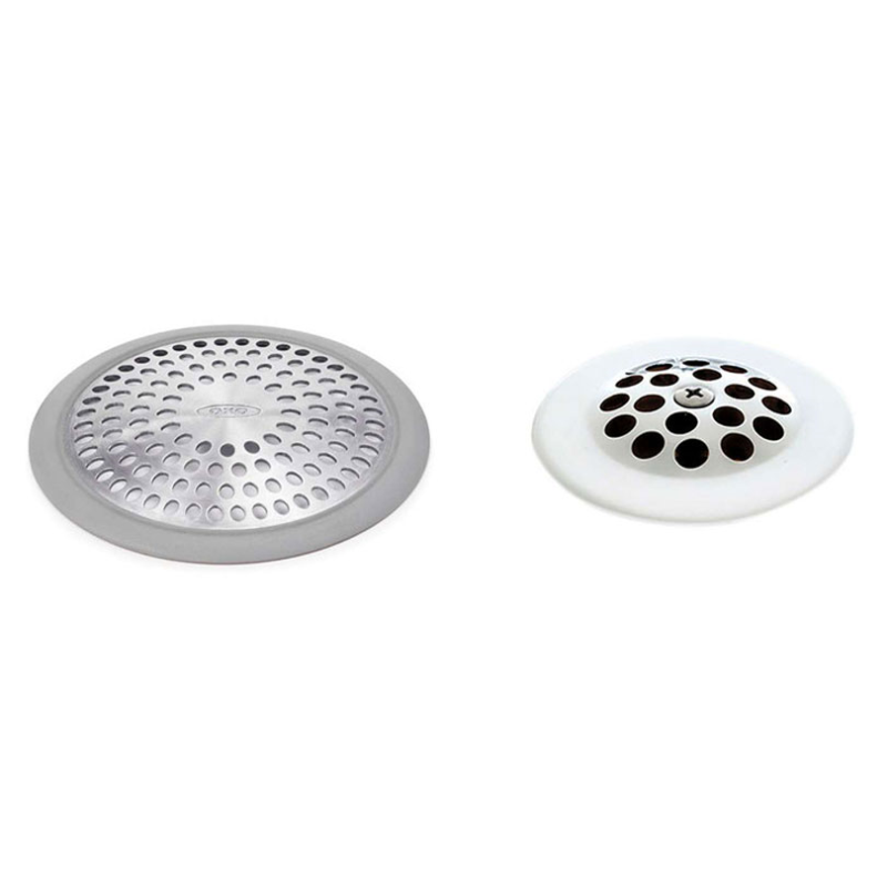 Bath tub drain protector, Silver/Black-1