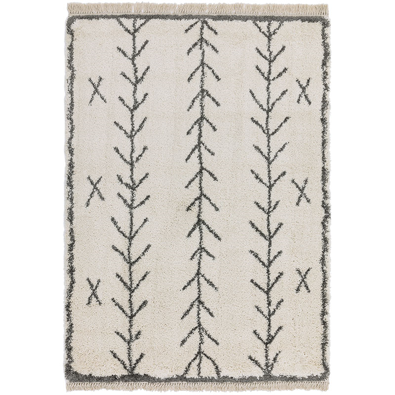 Rocco berber style rug, 200 x 290cm, Grey & Cream-0