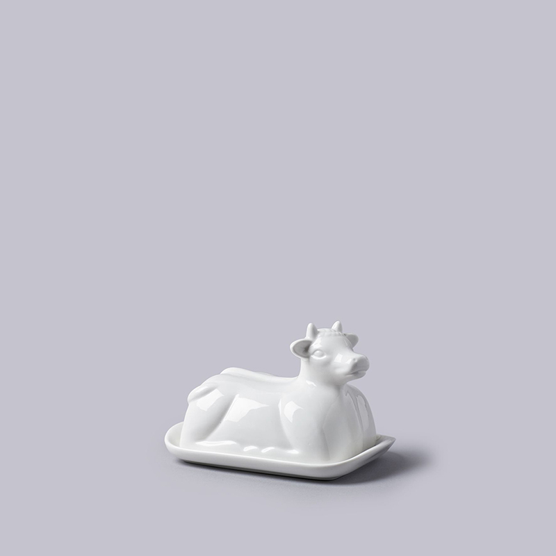 Cow Butter Dish, White-0