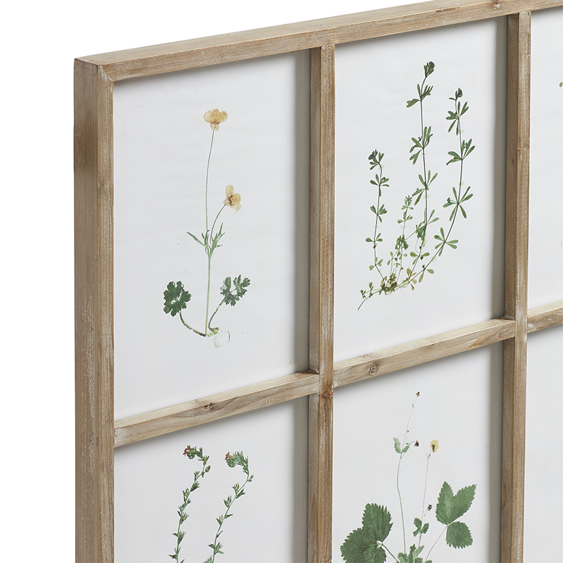 Set of Twelve Framed Pressed Flower Prints, Natural-2