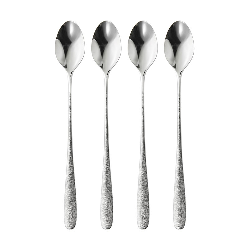 Sandstone Set of 4 Long Handled Spoons, L20cm, Stainless Steel-0