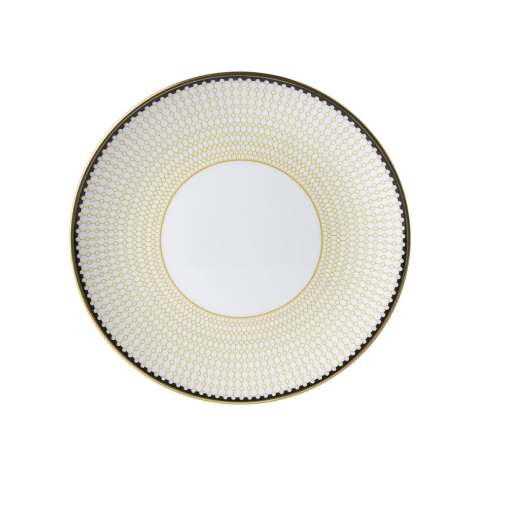 Oscillate - Ochre Coupe plate, 21cm, Black/White-1