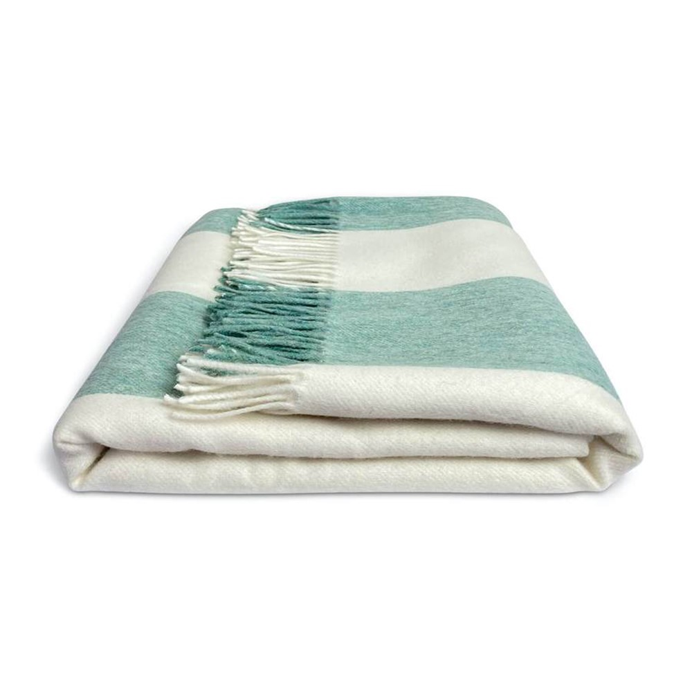 The Millay Merino Lambswool Throw, 140 x 185cm, Green-0