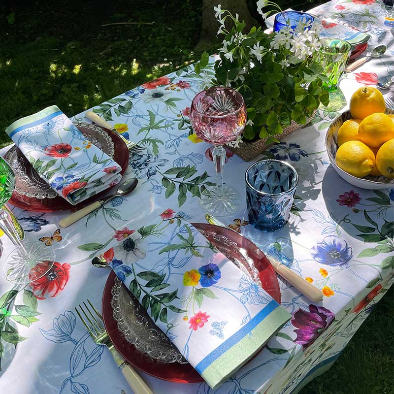 Meadow Cotton Tablecloth, 170 x 350cm-0