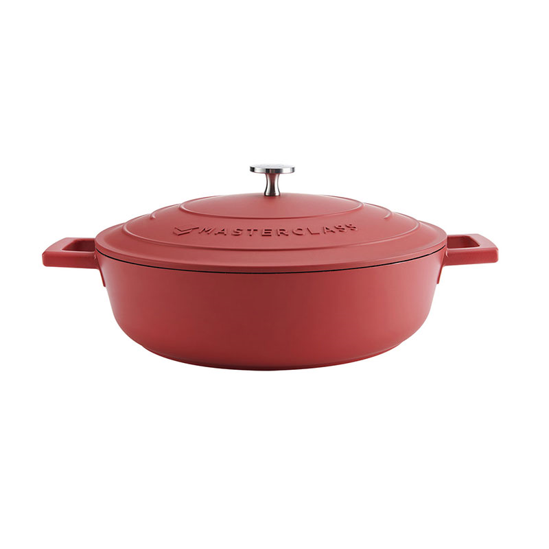 Shallow Casserole Dish, 4L, Red-6