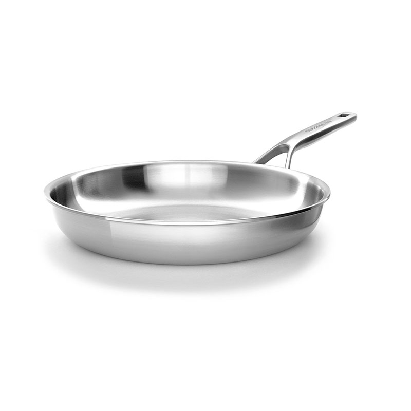 MultiPly Stainless Steel Open Frying Pan, 28cm, Silver-0