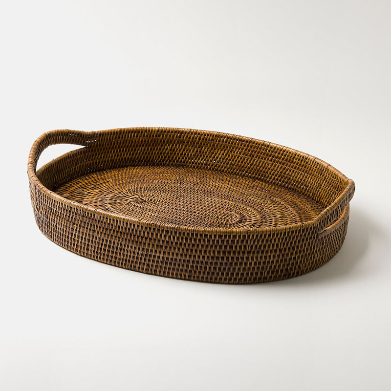 Pegu Rattan Tray, 55 x 40cm, Brown-0