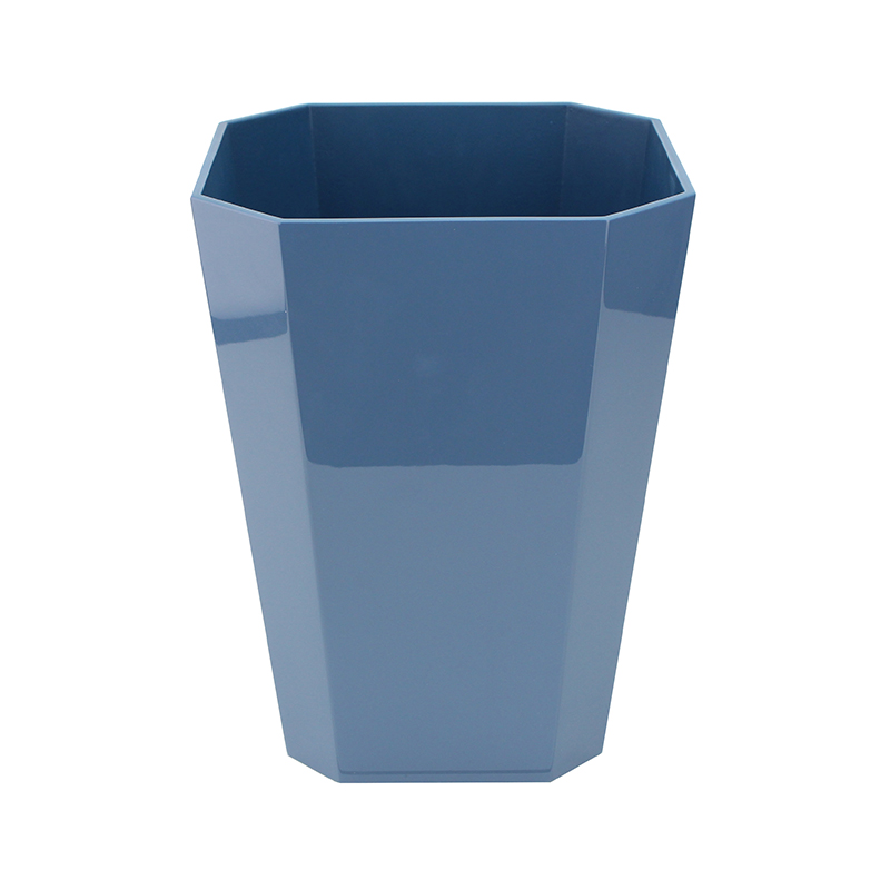 Octagonal Lacquer Bin, H30cm, Denim-1