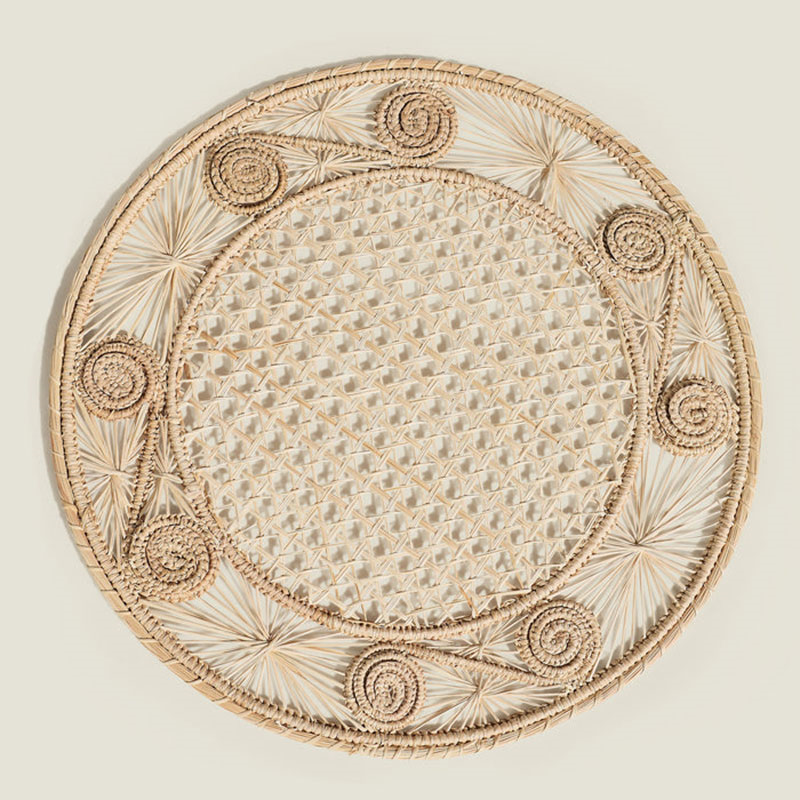 Sandra Set of 2 Woven Placemats, D35cm, Natural-0