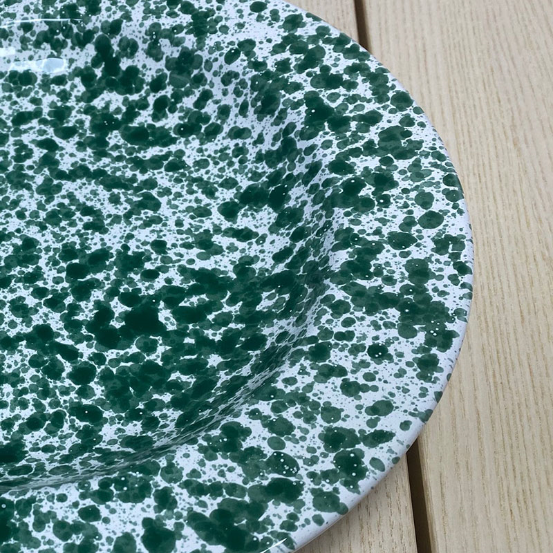 Splatter Pasta Plate, D29cm, Green-1