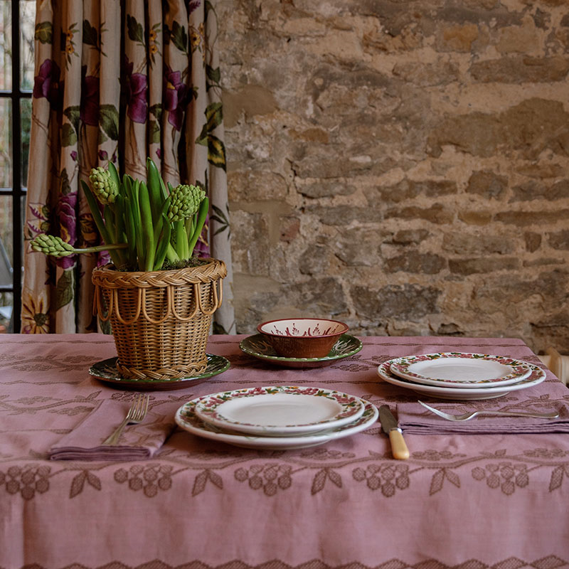 Vine Serving Platter, W42.5 x L30cm, Green and Pink-3