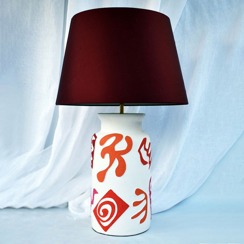 Fango Table Lamp, H36cm, Red & Orange-2