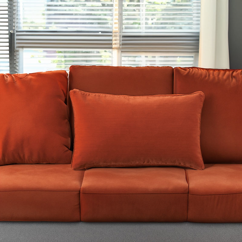 Velvet Burnt Orange Cushion Cover-1