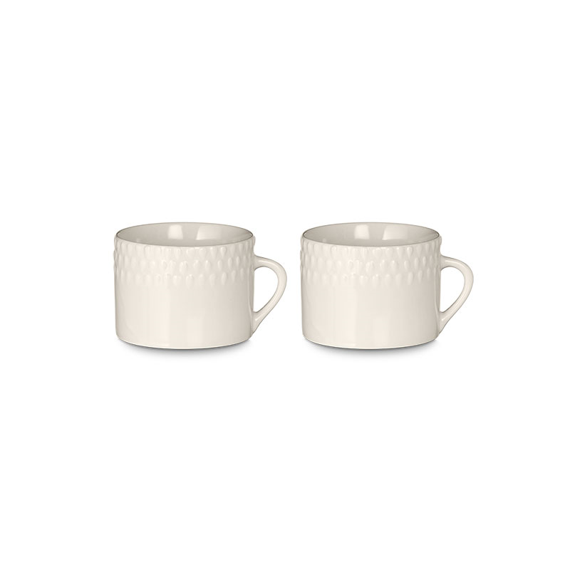 Ela Set of 2 Mugs, 370ml, Cream-1