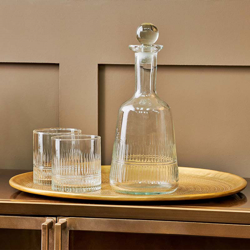 Mila Recycled Decanter, 1L, Clear-0