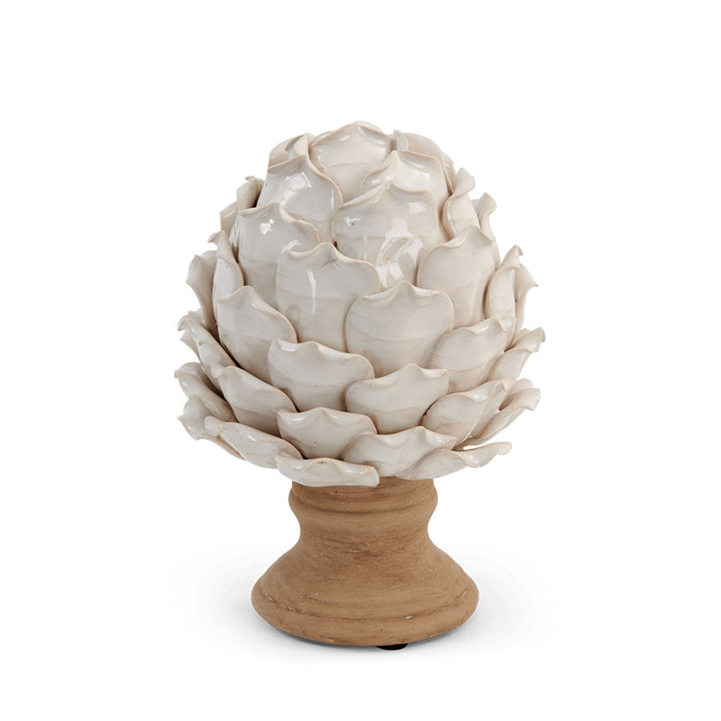 Suthfield Decorative Large Artichoke, Off White-1