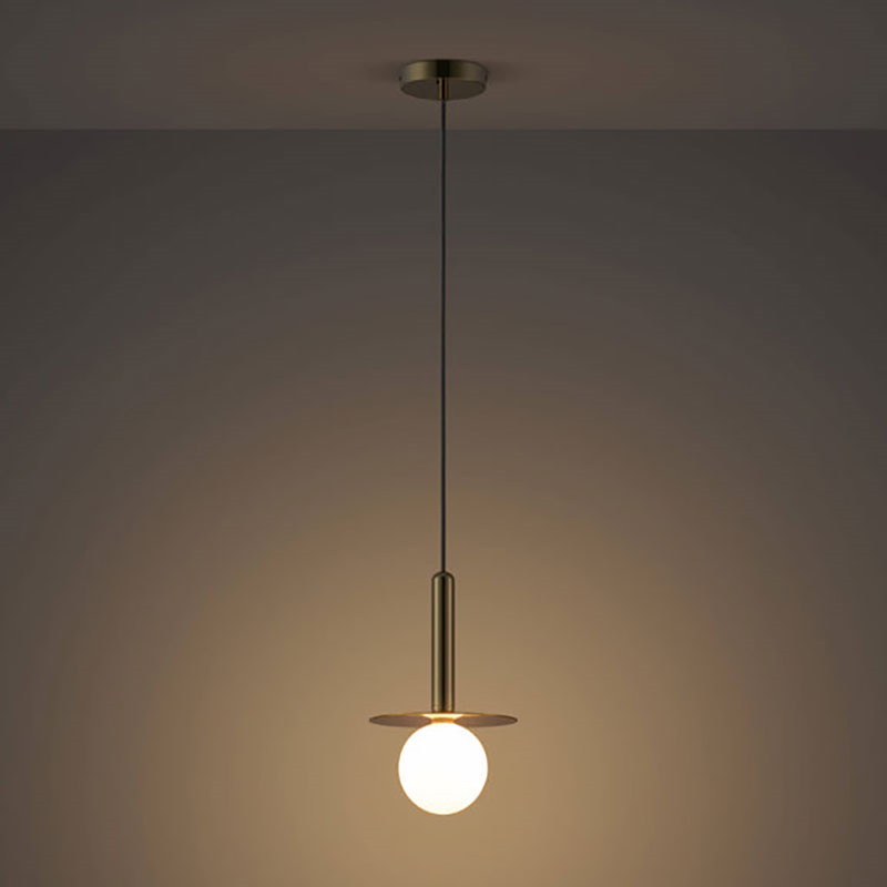 Disk Pendant Light, H206cm, Brass-2