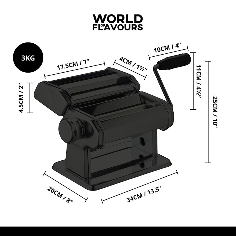 World of Flavours - Italian Double cutter pasta machine-6