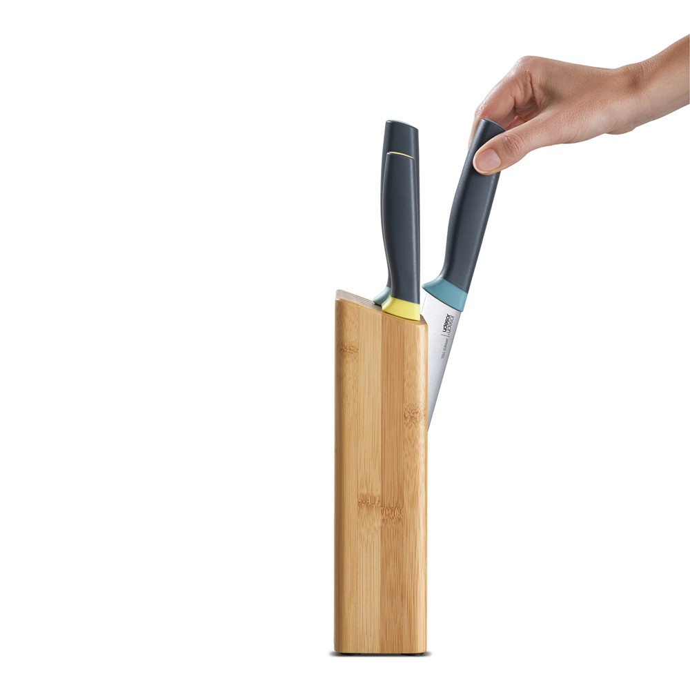 Elevate 5 piece knife set with bamboo block, H6 x W35.5 x D15cm, Opal-6