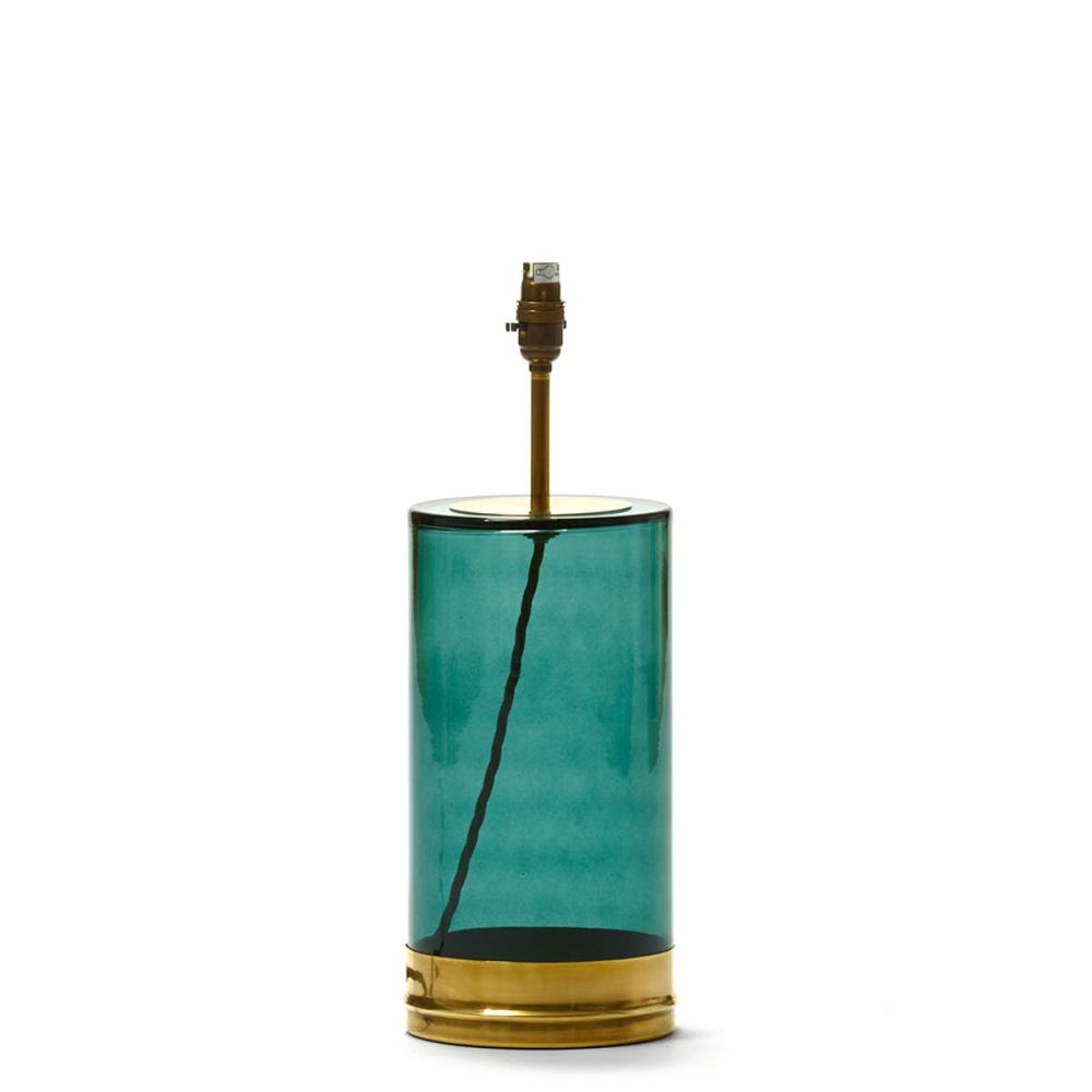 Wisteria Table lamp - base only, H39 x W15cm, Brass And Green Glass-1