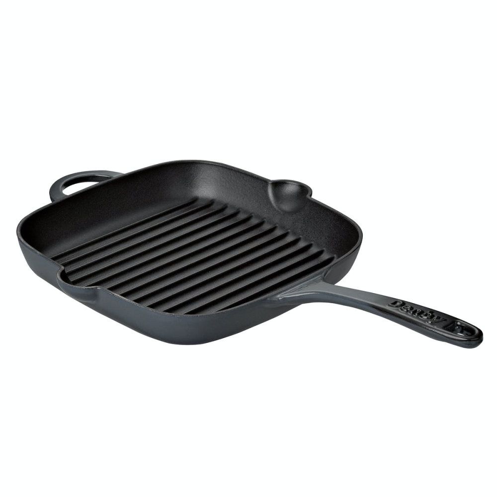 Halo Cast Iron Griddle pan, 47 x 25 x 4cm, Black-0