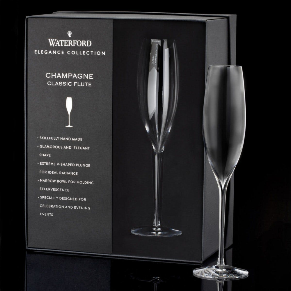 Elegance Collection Pair of champagne flutes, classic, Clear-1