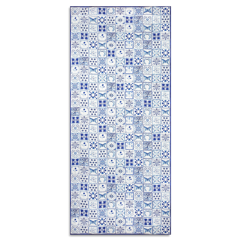 Azulejos Tablecloth, L165 x W300cm, Blue-0