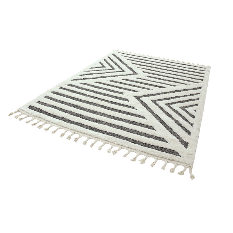 Arianna shard shaggy moroccan rug, 160 x 230cm, Cream-1