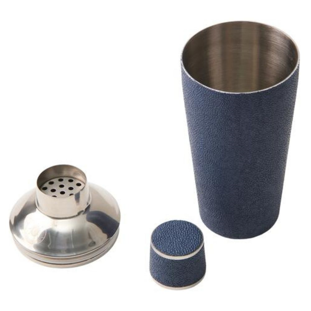 Cocktail Shaker, Nile Blue Shagreen-1