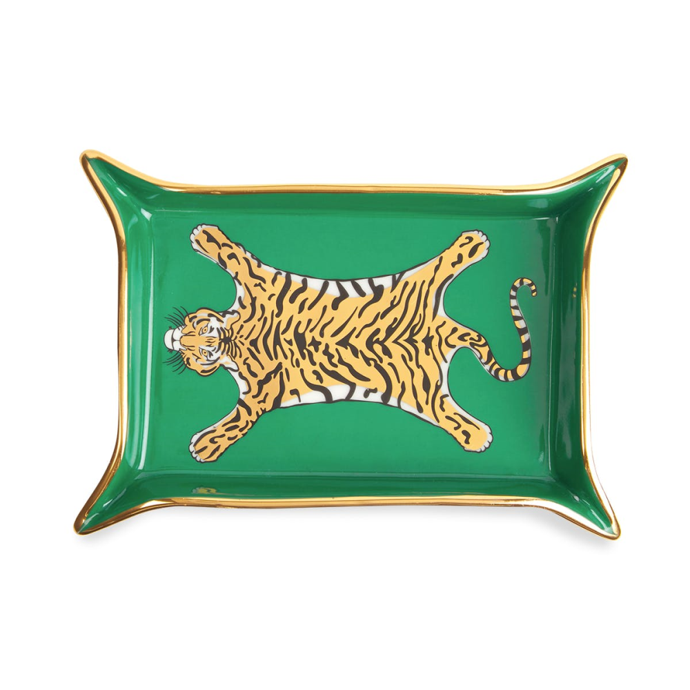 Tiger Valet Tray, Gold/Green-1