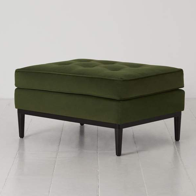 Model 02 Velvet Ottoman, Vine-1