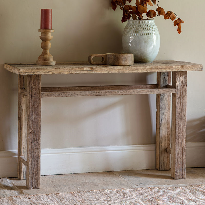 Ibo Reclaimed Wood Console Table, Natural-0