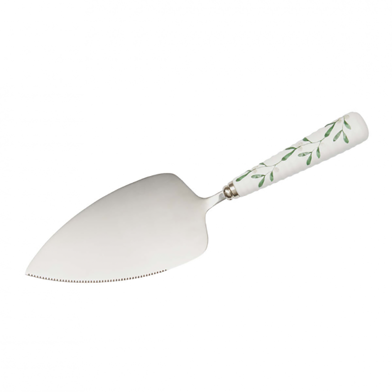 Mistletoe Cake Server, 25cm, White/Green-0