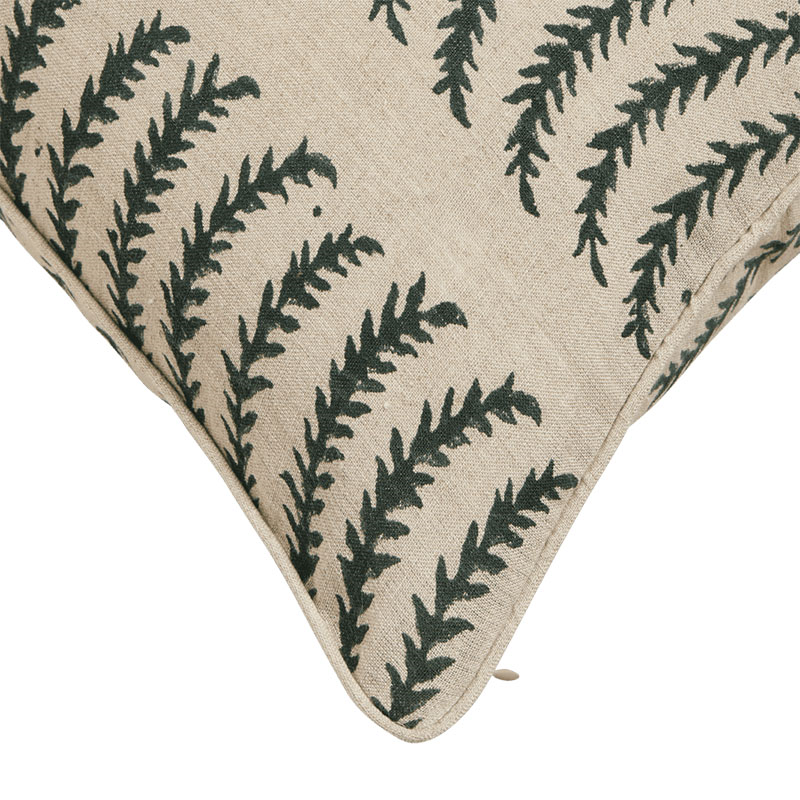 Areca Cushion Cover, 56cm x 56cm, Midnight Green-2