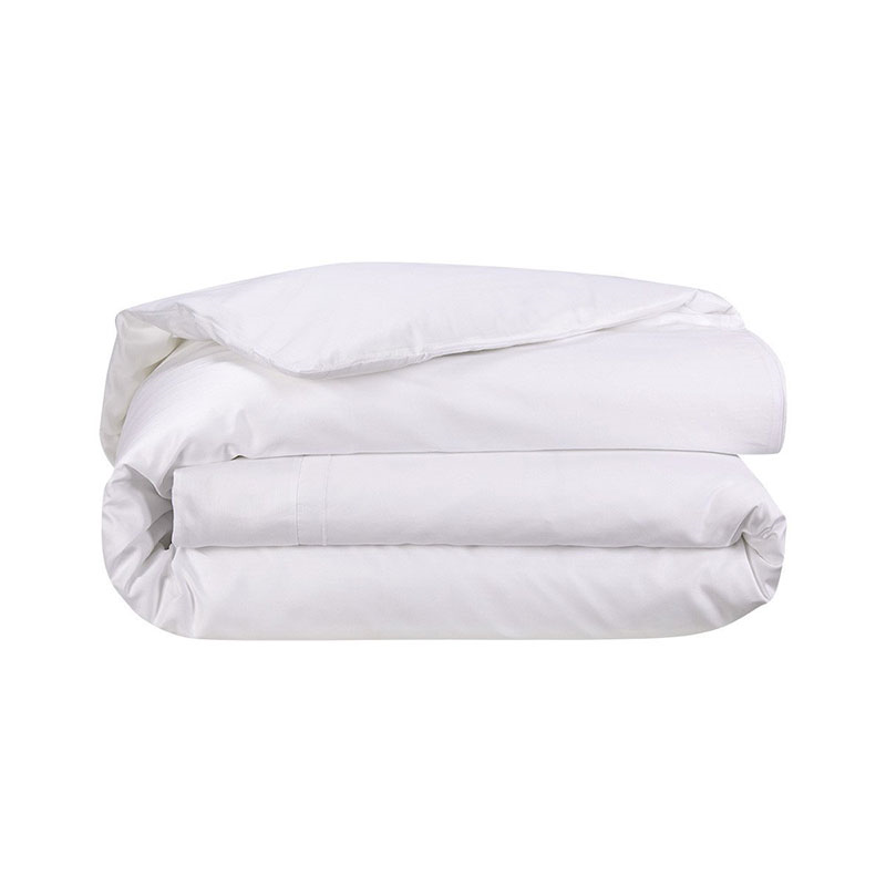 Lutece - 300 Thread Count Egyptian Cotton Sateen Double duvet cover, 200 x 200cm, Blanc-0