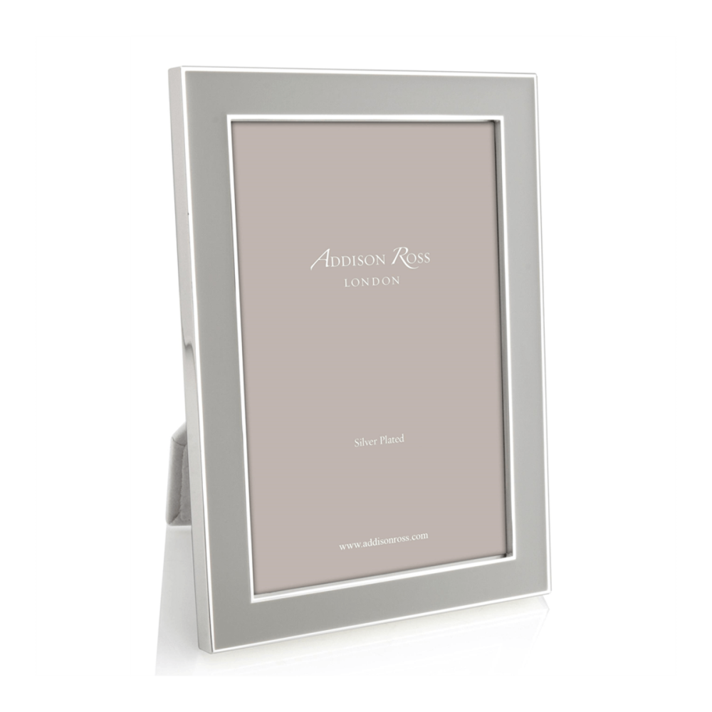 Enamel Range Photograph frame, 5 x 7" with 15mm border, Chiffon With Silver Plate-0