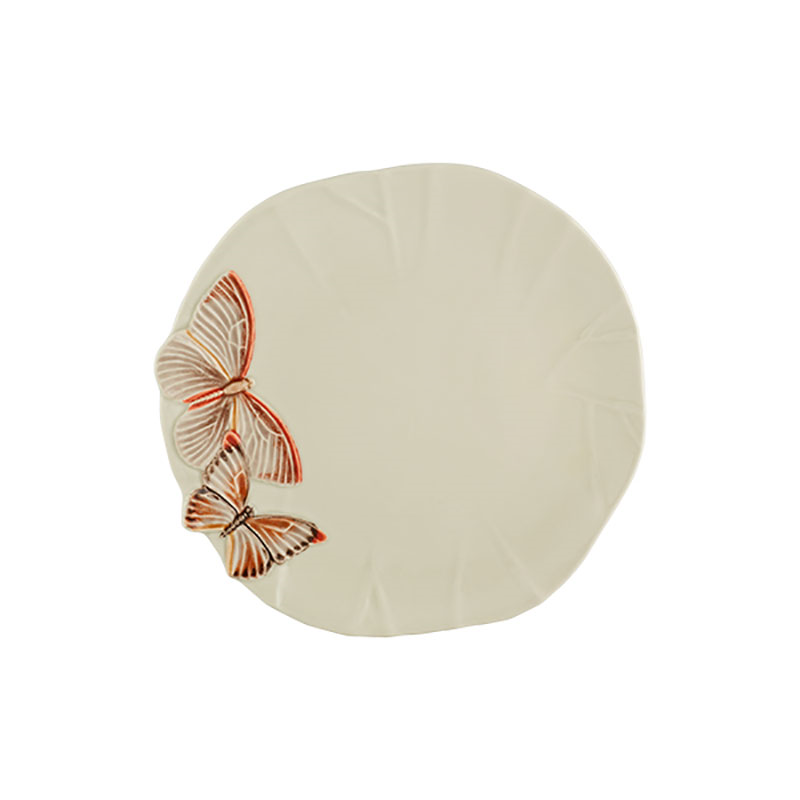 Cloudy Butterflies Dinner Plate, D28cm, White-0