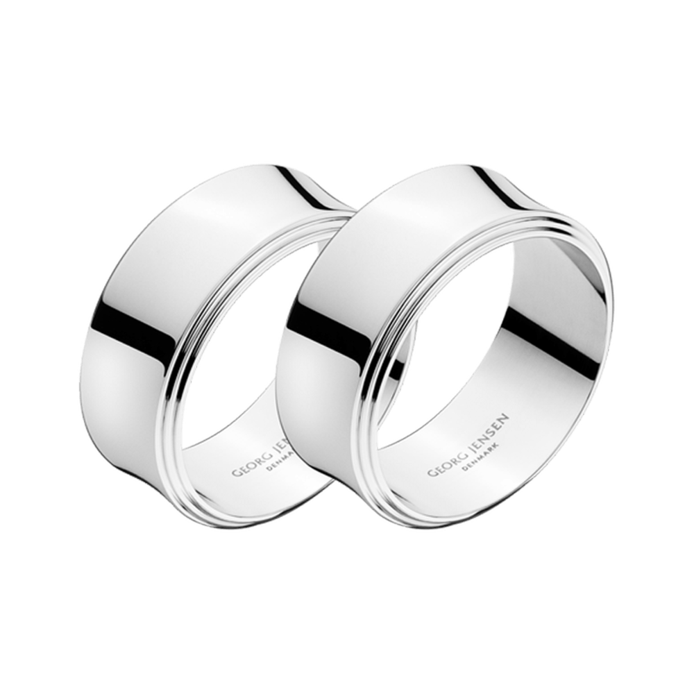 Pyramid Pair of napkin rings, D4cm, Polished Stainless Steel-0