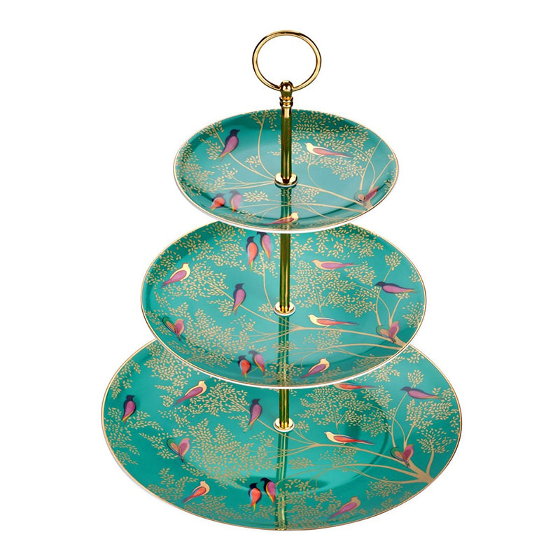 Chelsea Collection 3 tier cake stand, Turquoise-3