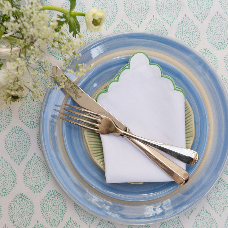 Leaf Tablecloth, 150x250cm, Green-1