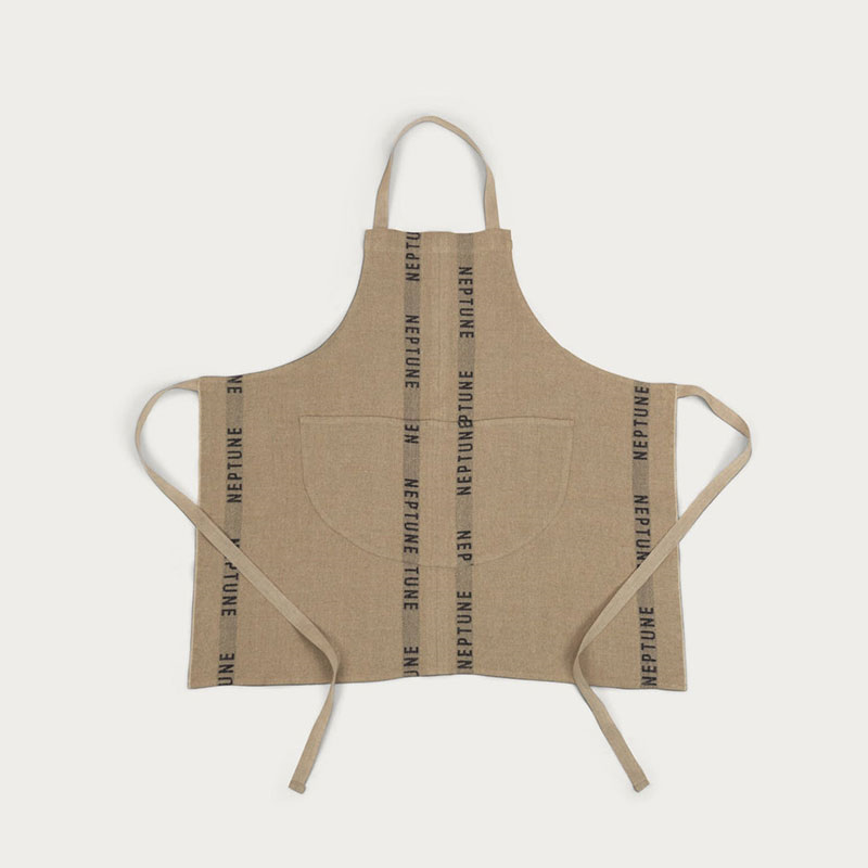 Neptune Kitchen Apron, Natural/Black-0