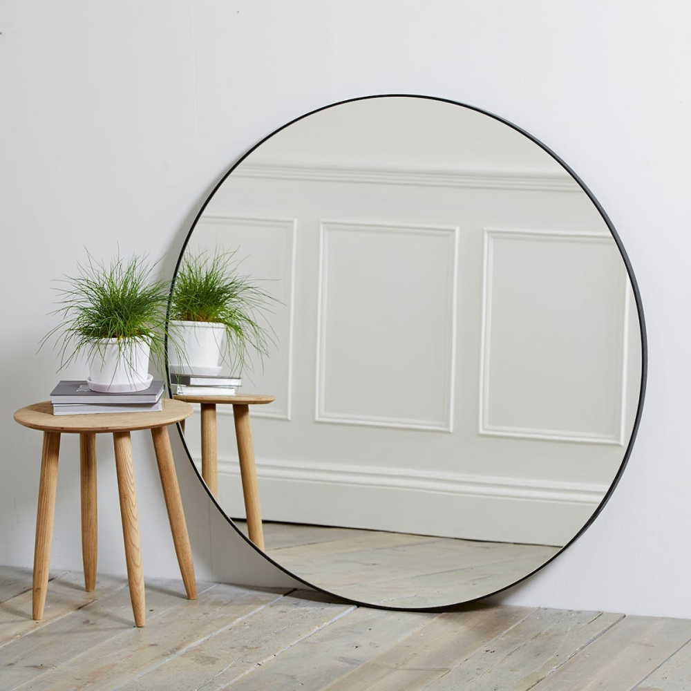 Chiltern Round mirror, Dia101cm, Black-0