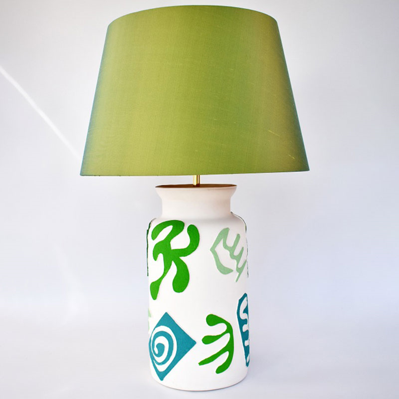 Fango Table Lamp, H36cm, Green & Turquoise-2