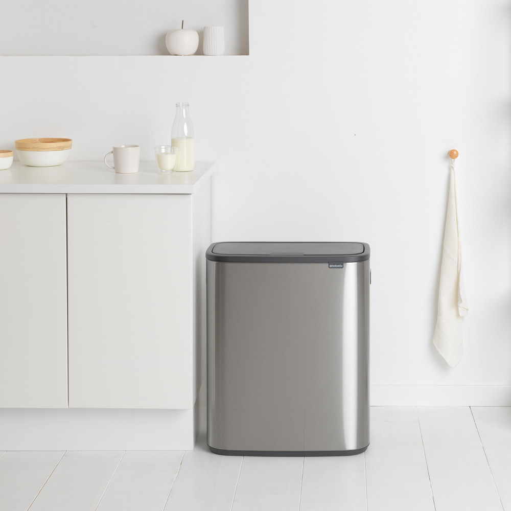 Bo Touch bin, 30 litre, Matt Steel Fingerprint Proof-5