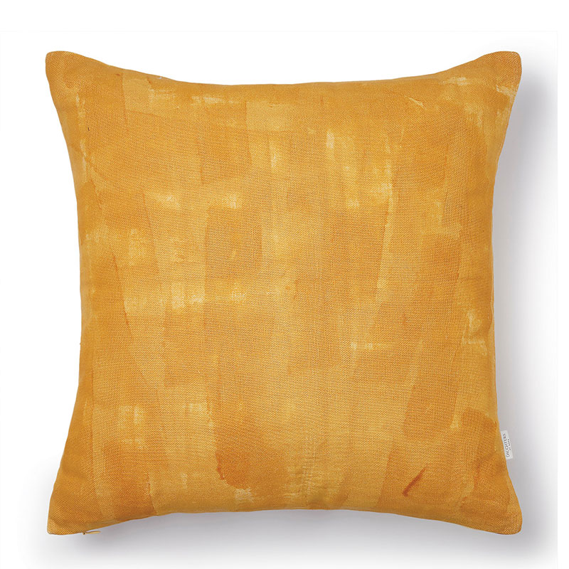 Ekani Linen Cushion, 50cm x 50cm, Mustard-3