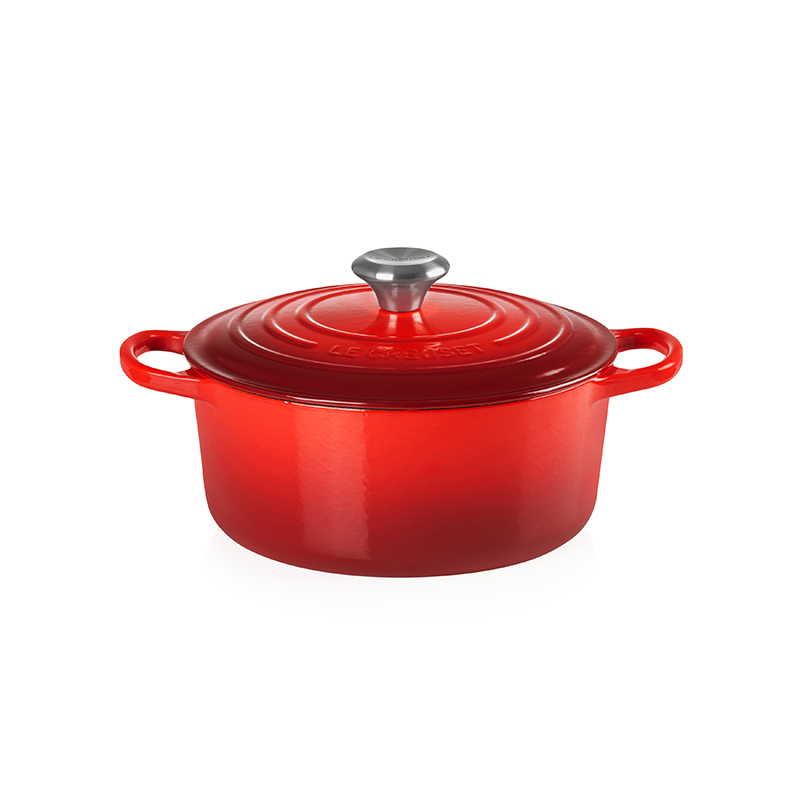 Signature Cast Iron Round casserole, 26cm - 5.3 litre, Cerise-3